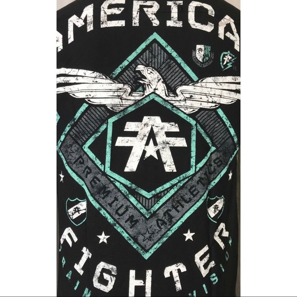 AMERICAN FIGHTER Mens T-Shirt ABRAHAM L/S HENELY - Picture 7 of 8